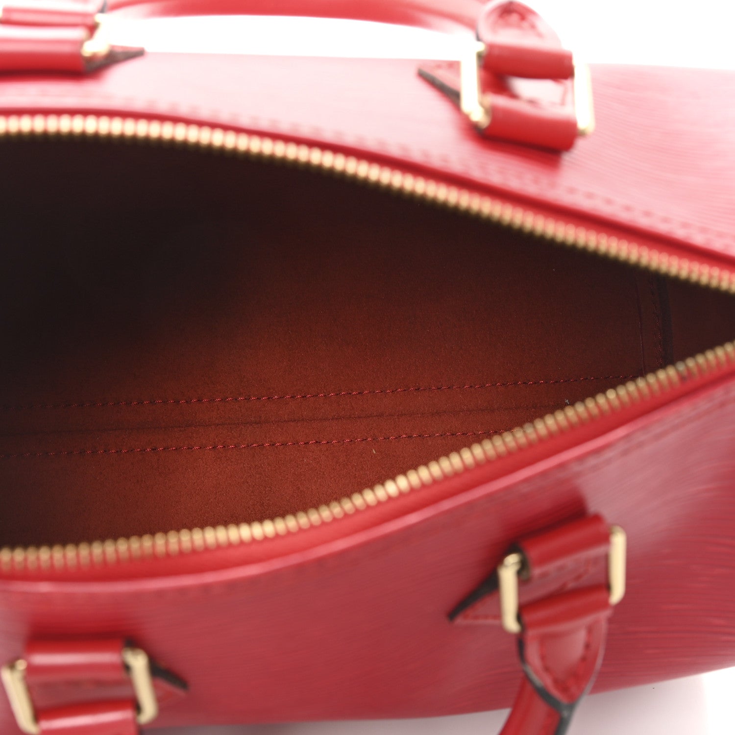 Louis Vuitton Epi Speedy 25 Castillan Red 5 of 10