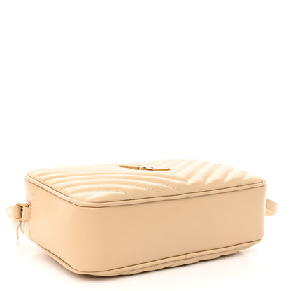 Saint Laurent Calfskin Matelasse Monogram Lou Camera Bag Dark Beige 4 of 11