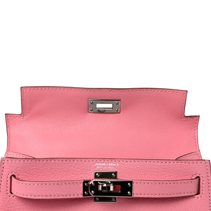 Hermes Chevre Mysore Mini Kelly Sellier 20 Rose Confetti 10 of 29