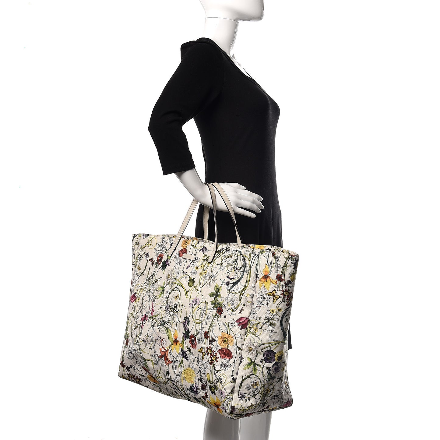Canvas Flora Infinity Large Tote White