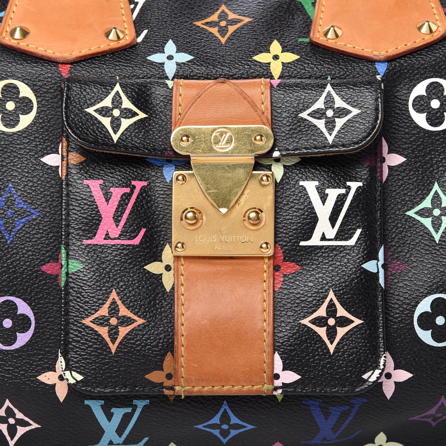 Louis Vuitton Monogram Multicolor Speedy 30 Black 9 of 10