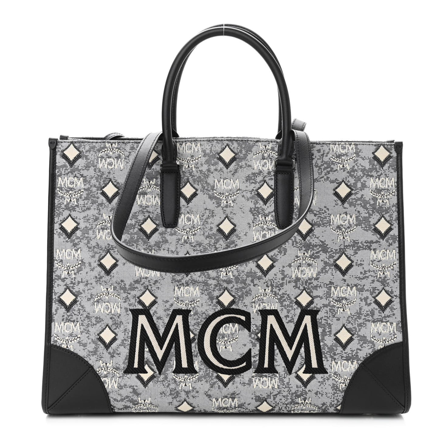 Nappa Jacquard Monogram Large Tote Grey