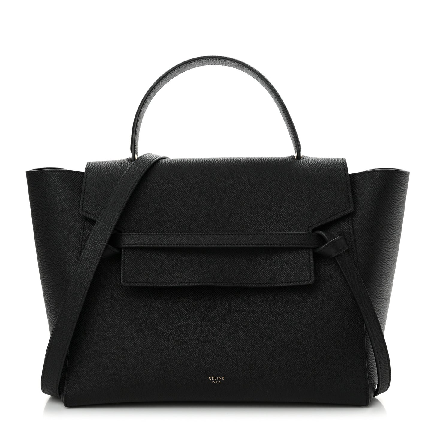 Grained Calfskin Mini Belt Bag Black