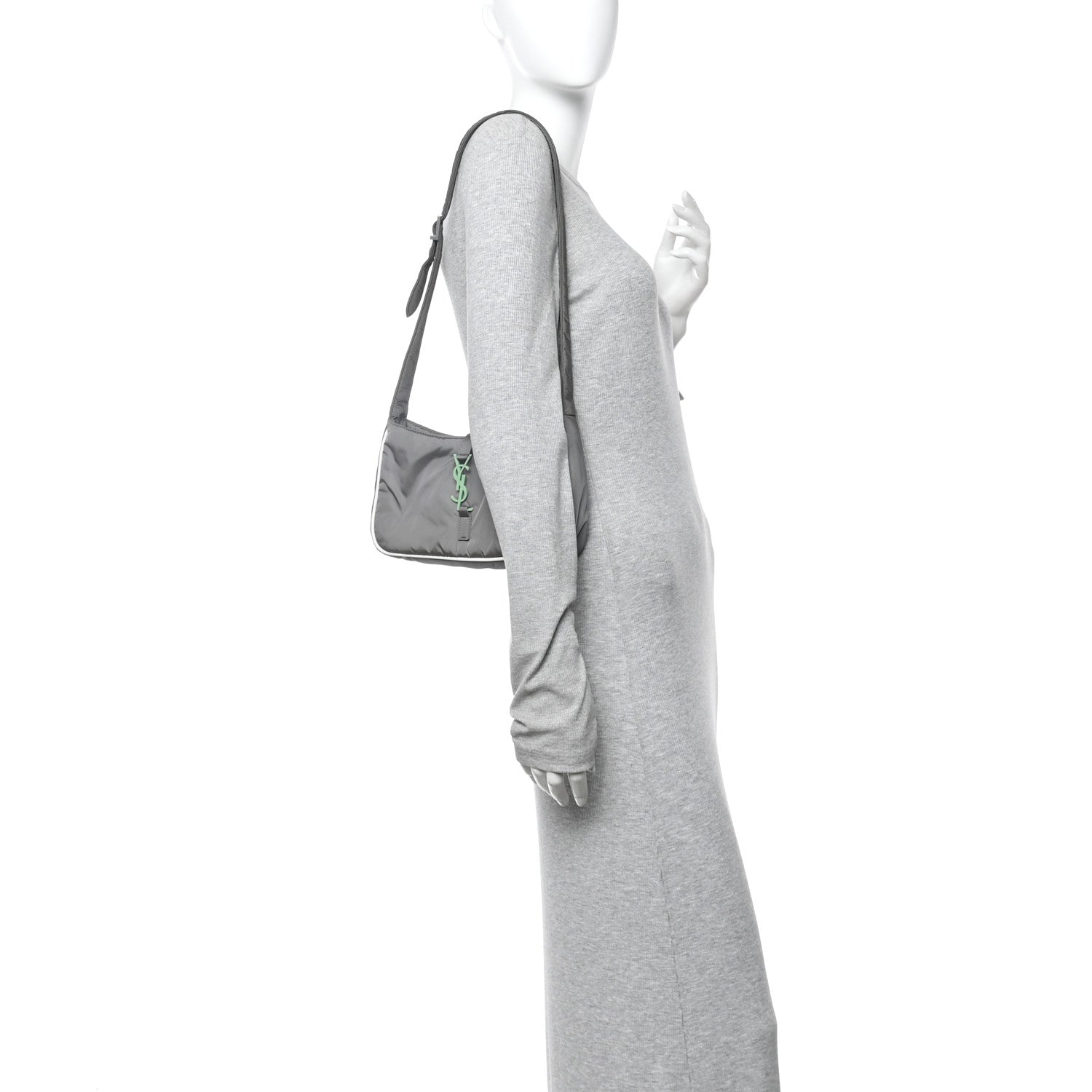 Saint Laurent Econyl Nylon Le 5 A 7 Hobo Grey 2 of 11
