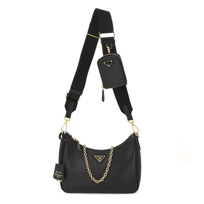 Prada Saffiano Lux Re-Edition 2005 Shoulder Bag Black 1 of 11