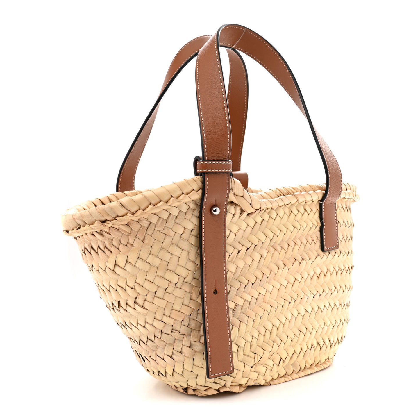 Raffia Small Basket Tote Bag Natural Tan