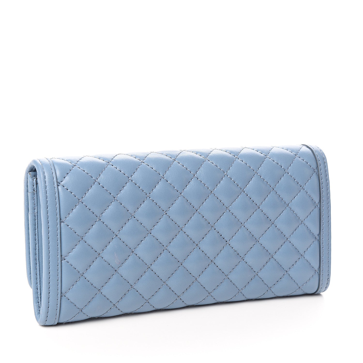 Prada Soft Calf Quilted Continental Flap Wallet Astrale 2 of 7
