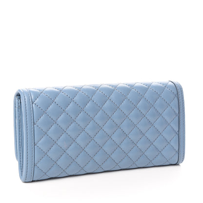 Prada Soft Calf Quilted Continental Flap Wallet Astrale 2 of 7