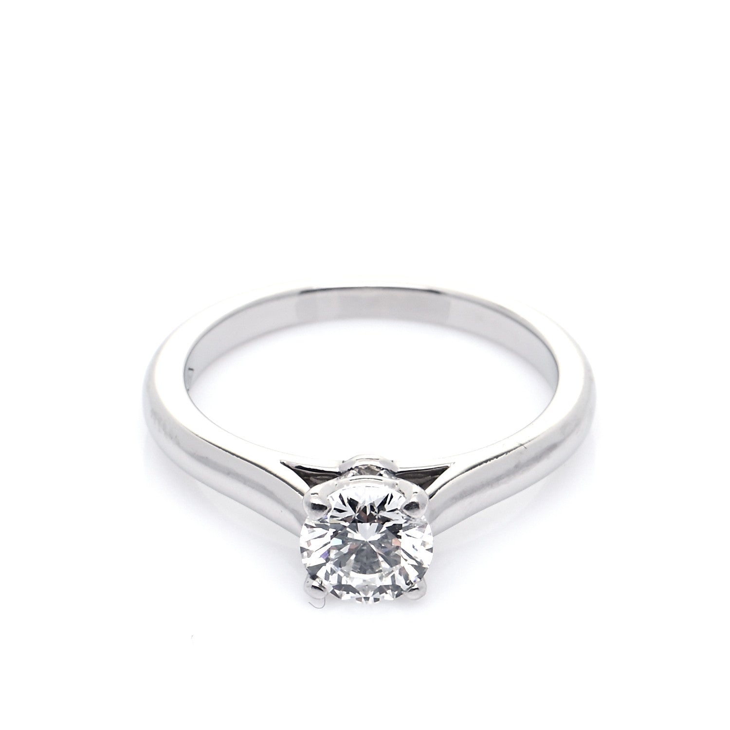 Cartier Platinum Diamond .71ct Solitaire 1895 Engagement Ring 52 6 6 of 10