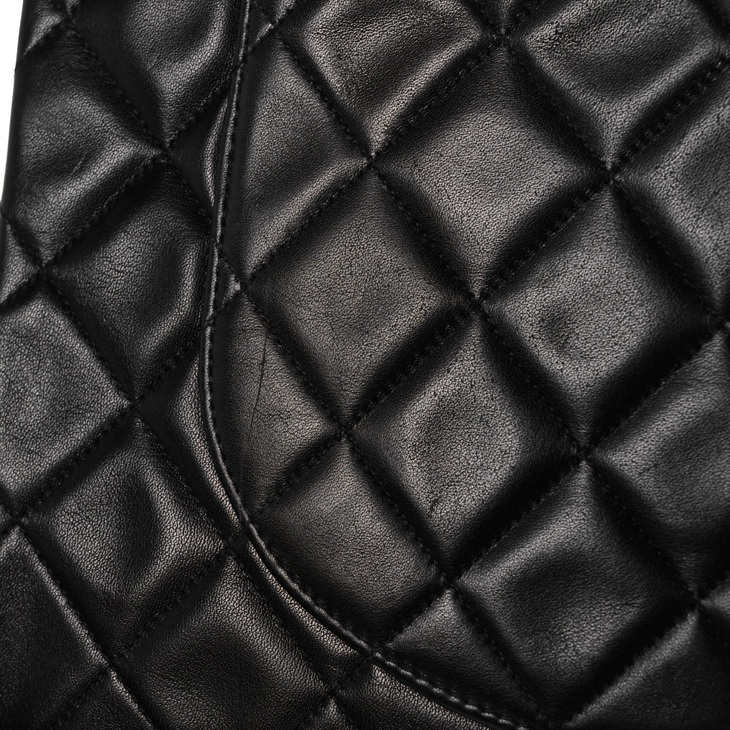 Chanel Lambskin Quilted XL Jumbo Single Flap Black 12 of 16