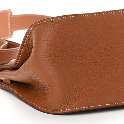 Hermes Taurillon Clemence Jypsiere 31 Gold 7 of 8