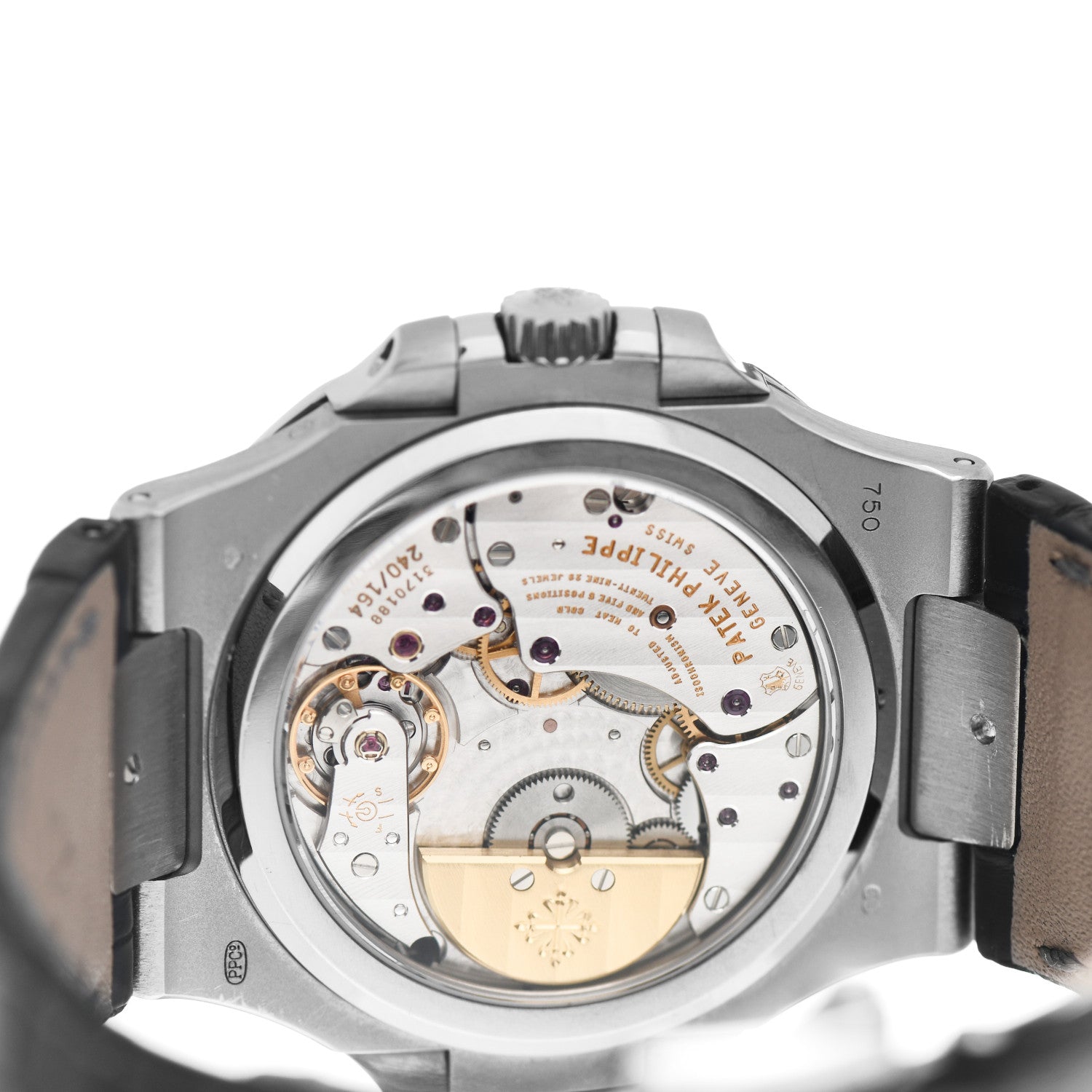 Patek Philippe 18K White Gold Alligator 40mm Nautilus Automatic Watch Grey 5712G-001 4 of 4