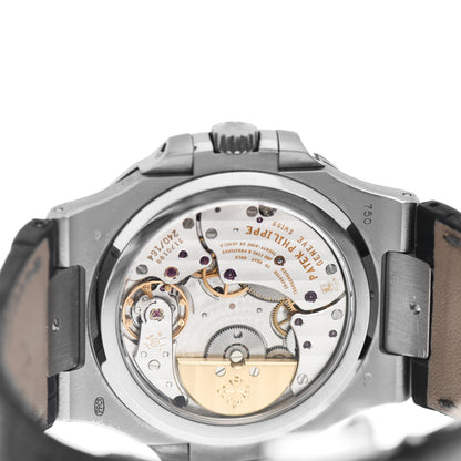 Patek Philippe 18K White Gold Alligator 40mm Nautilus Automatic Watch Grey 5712G-001 4 of 4