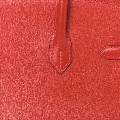 Hermes Chevre Mysore Birkin 25 Rouge Vif 9 of 42