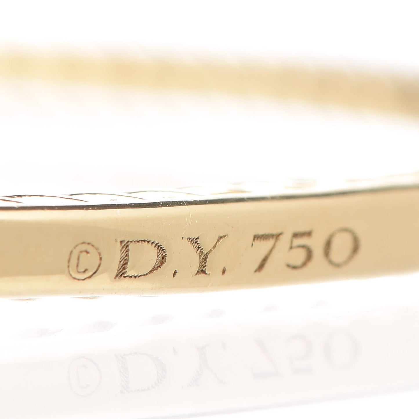 18K Yellow Gold 3mm Inside Cable Classic Bangle Bracelet
