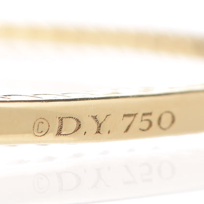 David Yurman 18K Yellow Gold 3mm Inside Cable Classic Bangle Bracelet 4 of 4