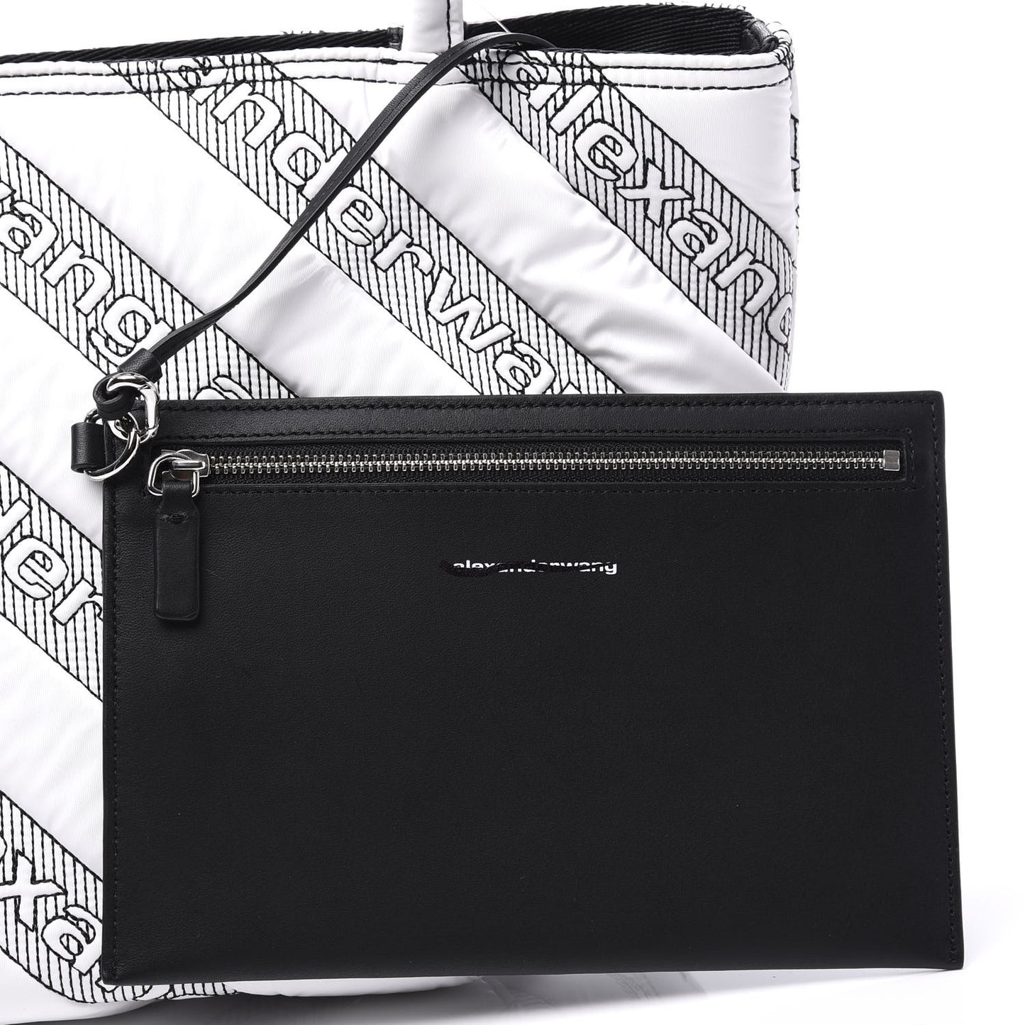 Nylon Quilted Roxy Tote White