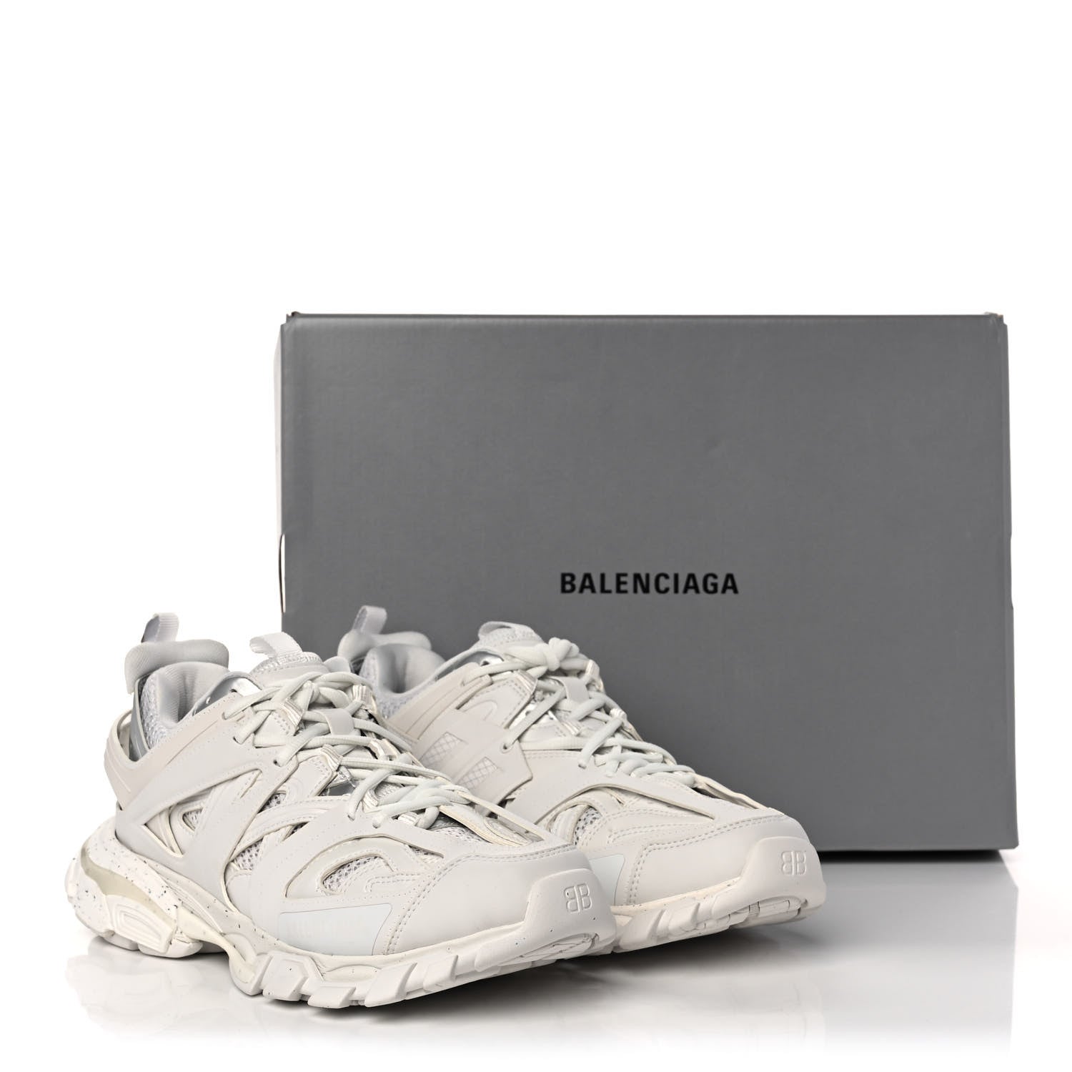 Balenciaga Rubber Mesh Fabric Monocolor Recycled Sole Womens Track Sneakers 40 White 8 of 8