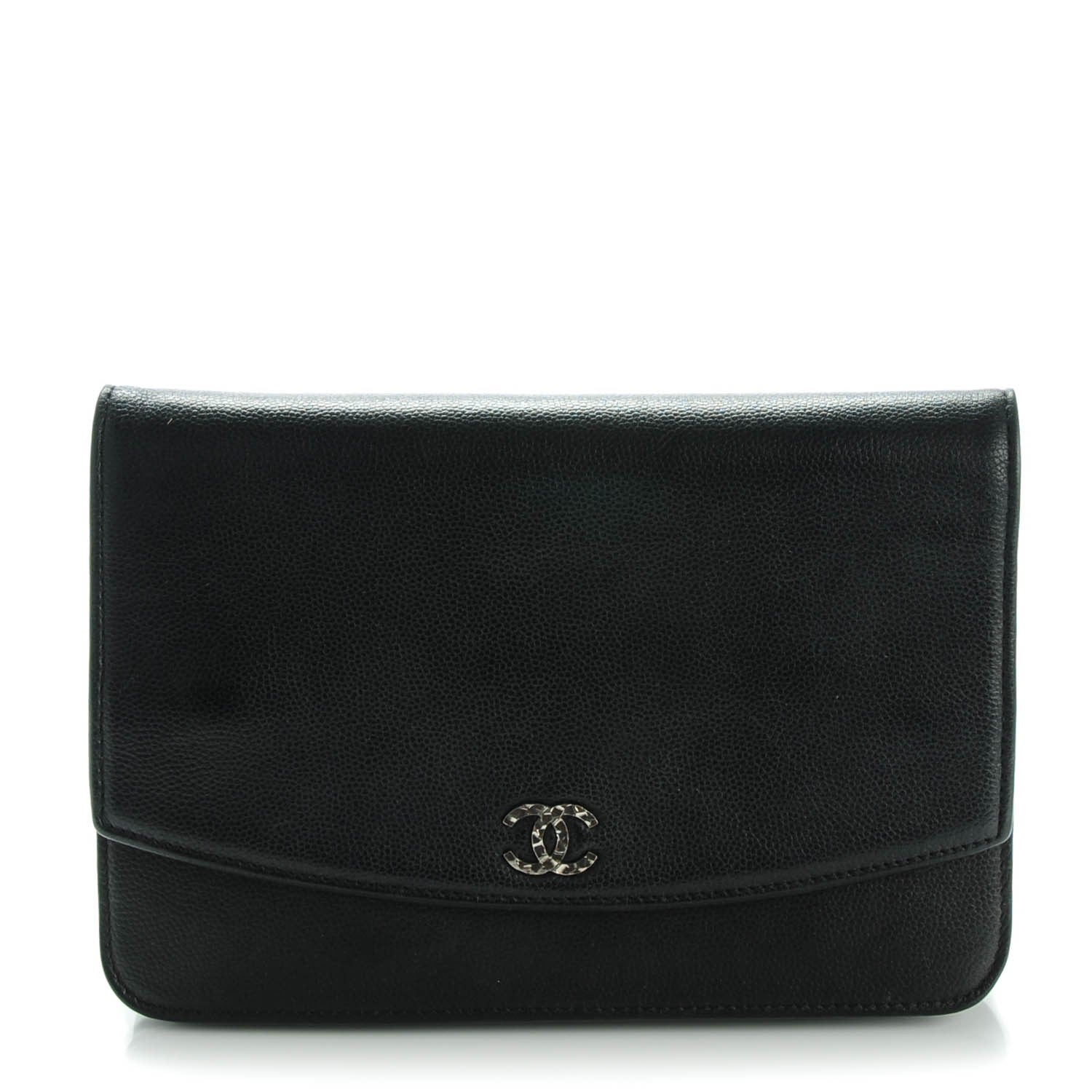 Chanel Caviar Sevruga Wallet On Chain WOC Black 1 of 8