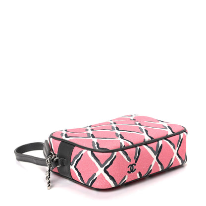 Chanel Canvas Airline Cosmetic Case Pink 4 of 9