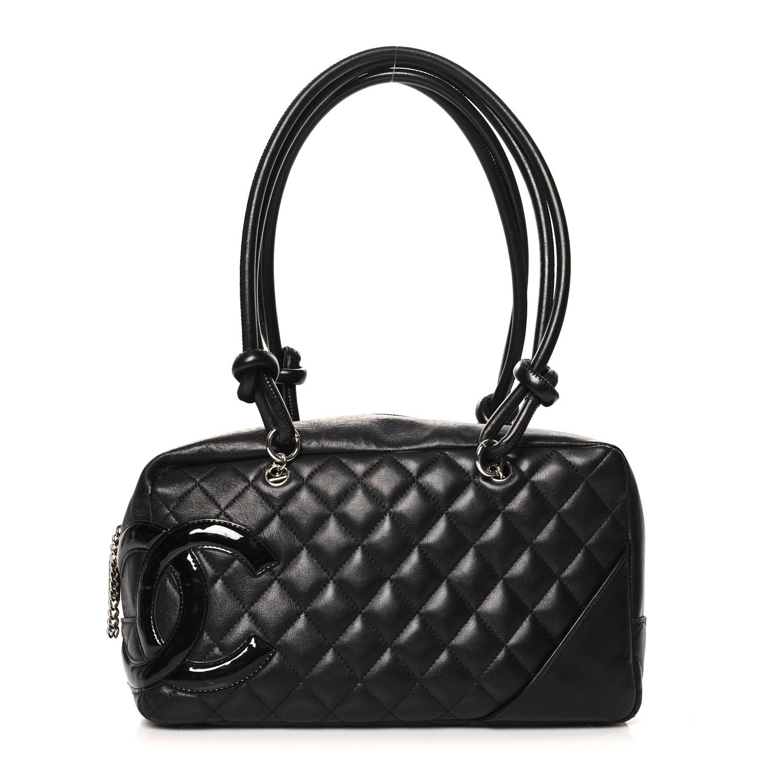 Chanel Calfskin Quilted Large Cambon Bowler Black 1 of 10
