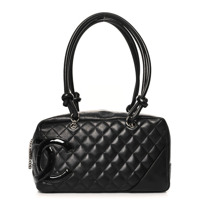 Chanel Calfskin Quilted Large Cambon Bowler Black 1 of 10