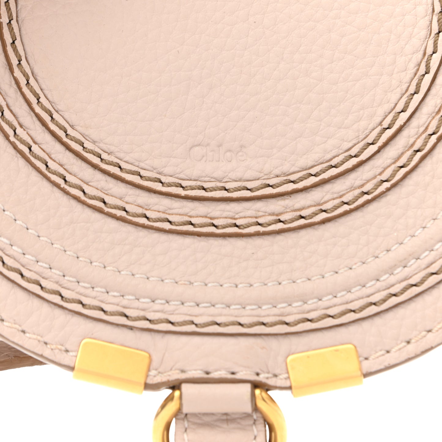Calfskin Mini Marcie Round Crossbody Bag Blush Nude