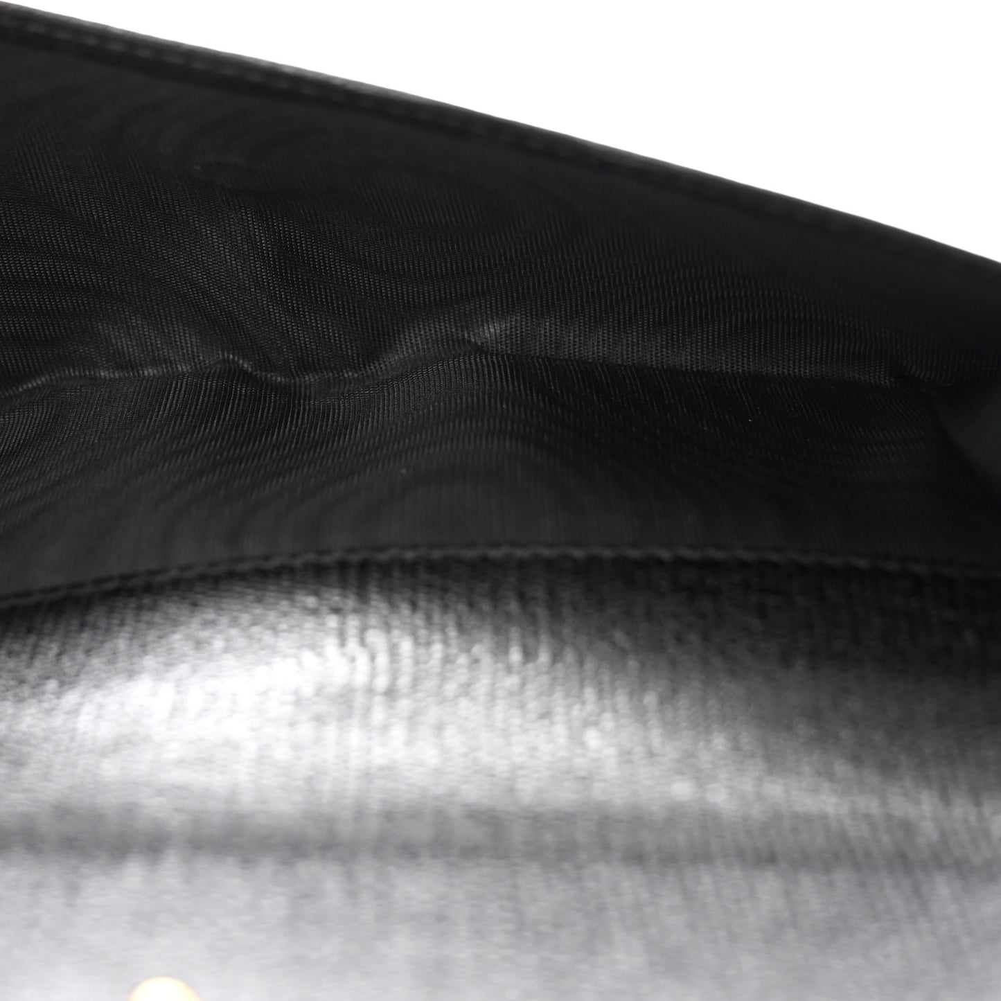 Textured Calfskin Y Ligne Clutch Black