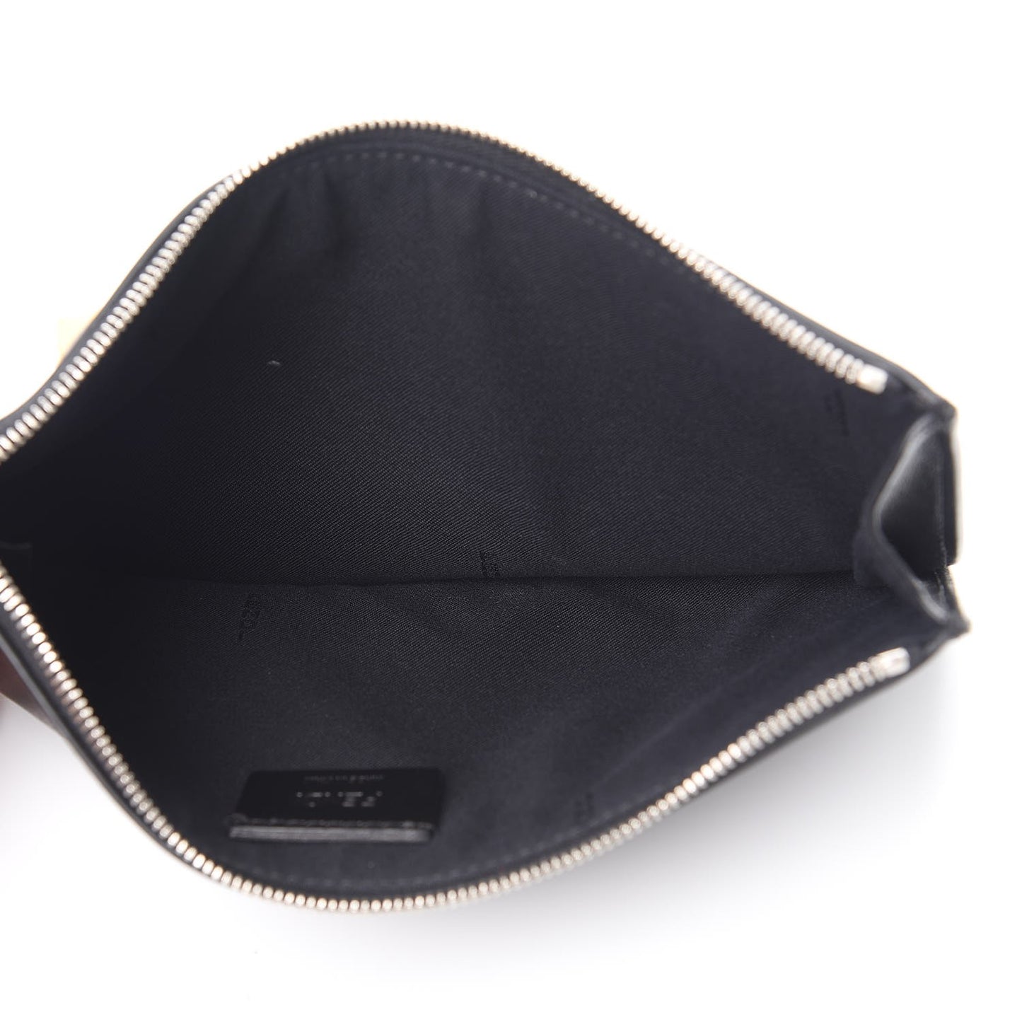 Vitello Liberty Studded Zip Pouch Black Multicolor