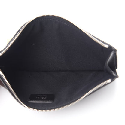 Fendi Vitello Liberty Studded Zip Pouch Black Multicolor 5 of 8