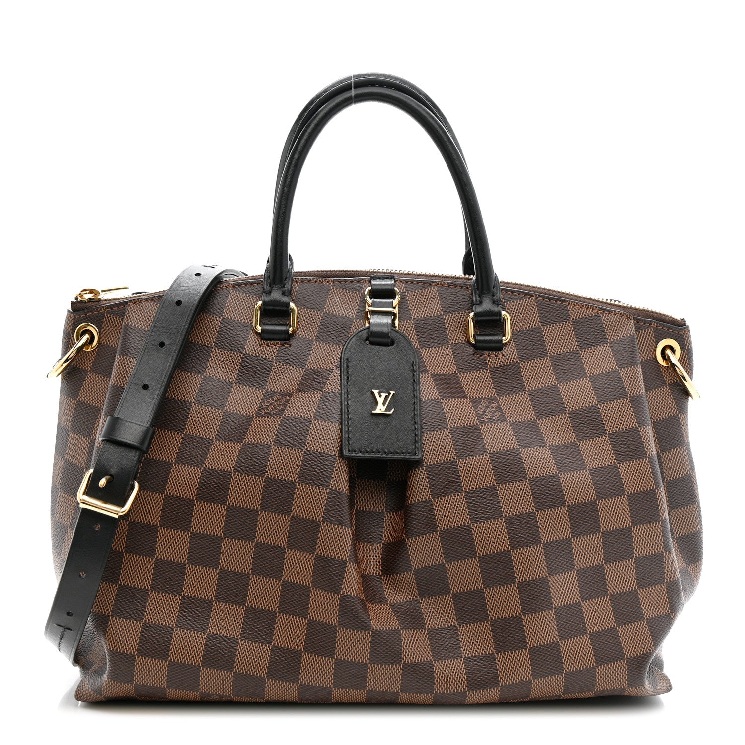 Louis Vuitton Damier Ebene Odeon Tote MM Black 1 of 9