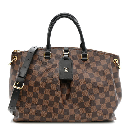 Louis Vuitton Damier Ebene Odeon Tote MM Black 1 of 9