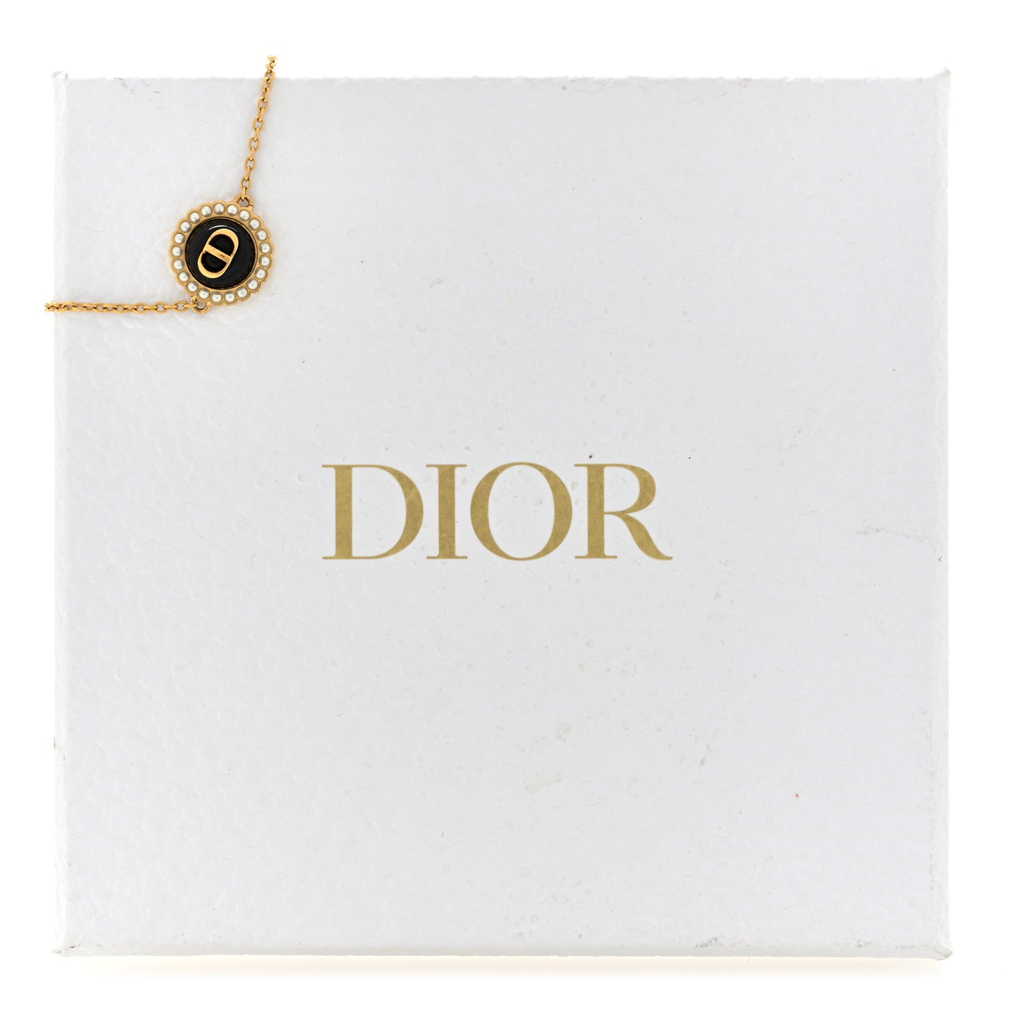 Pearl Glass Petit CD Baroque Bracelet Gold Black