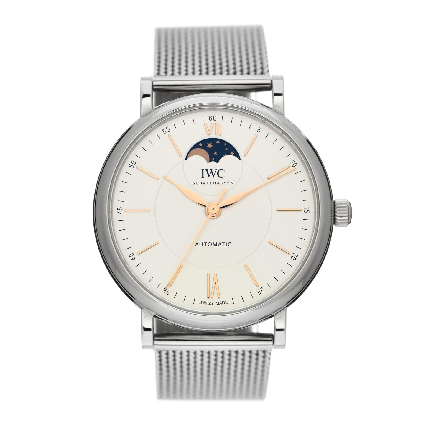 Stainless Steel 40mm Moon Phase Automatic Watch IW459401
