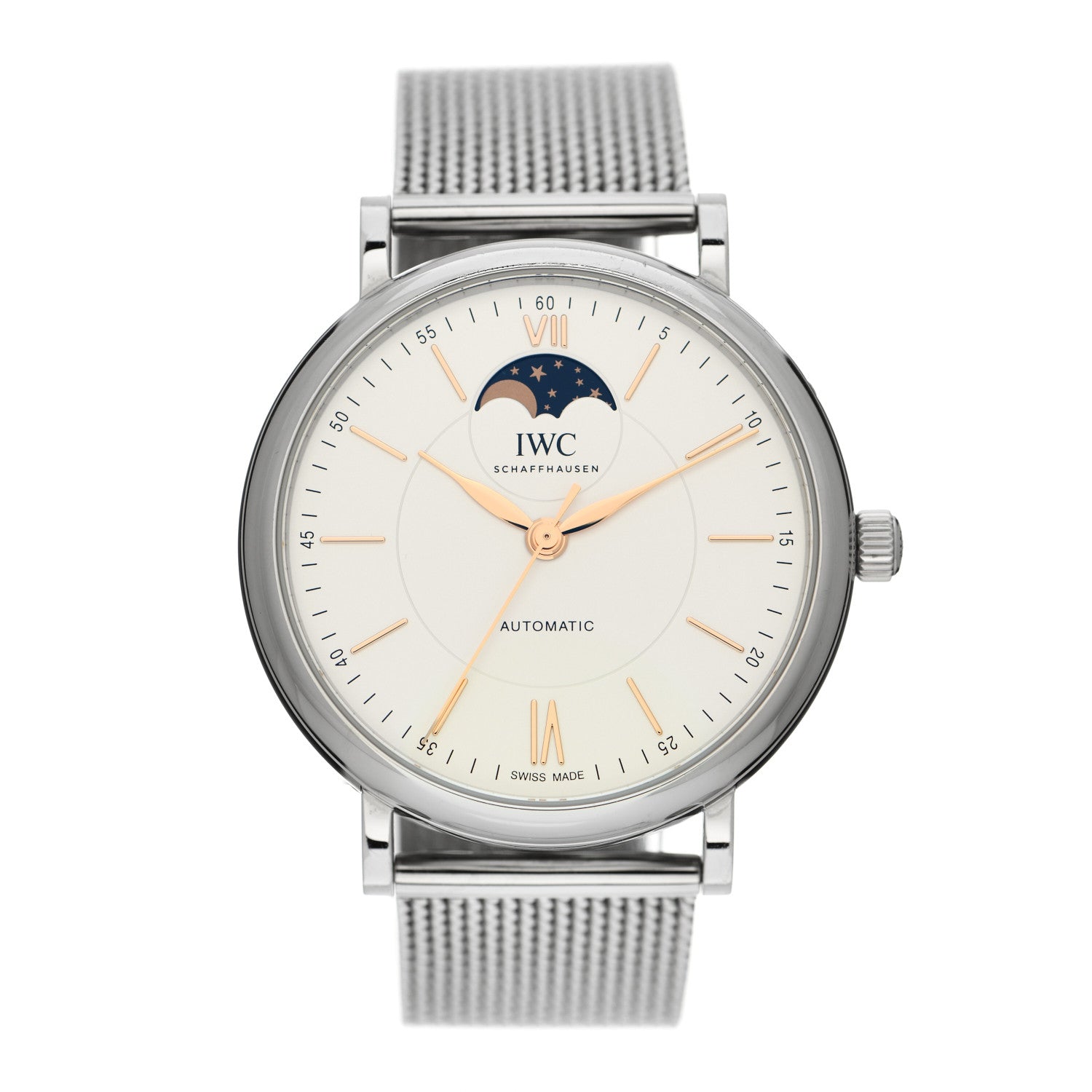 IWC Stainless Steel 40mm Moon Phase Automatic Watch IW459401 1 of 5