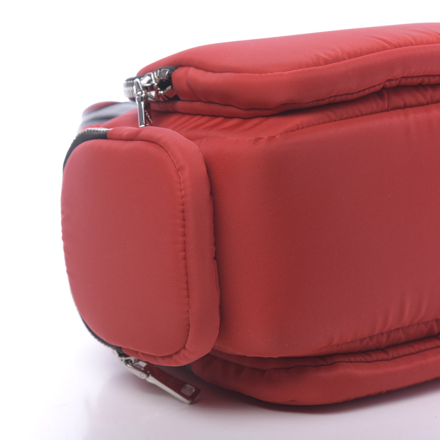 Tessuto Nylon Pocket Top Handle Cargo Bag Rosso Black