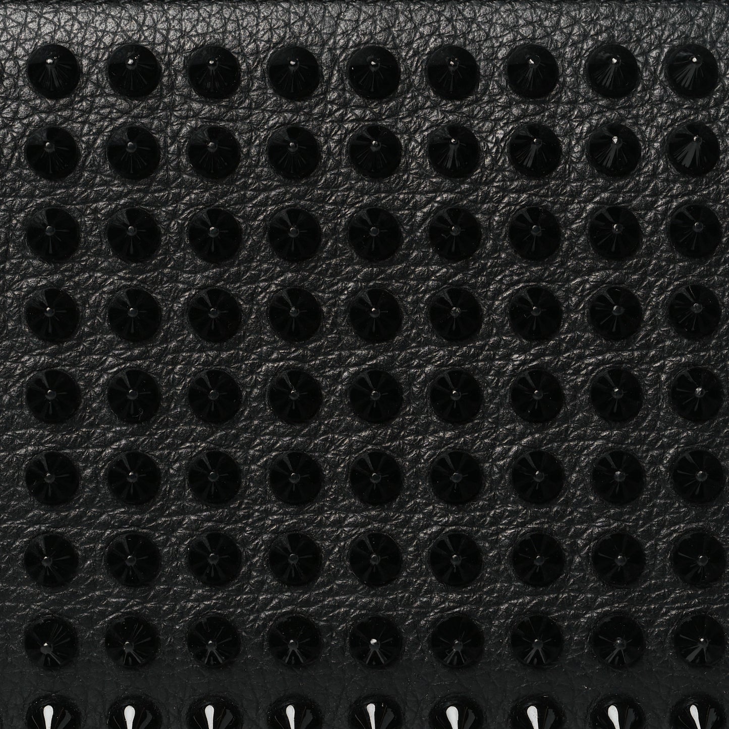 Calfskin Panettone Spiked Zip Around Wallet Black