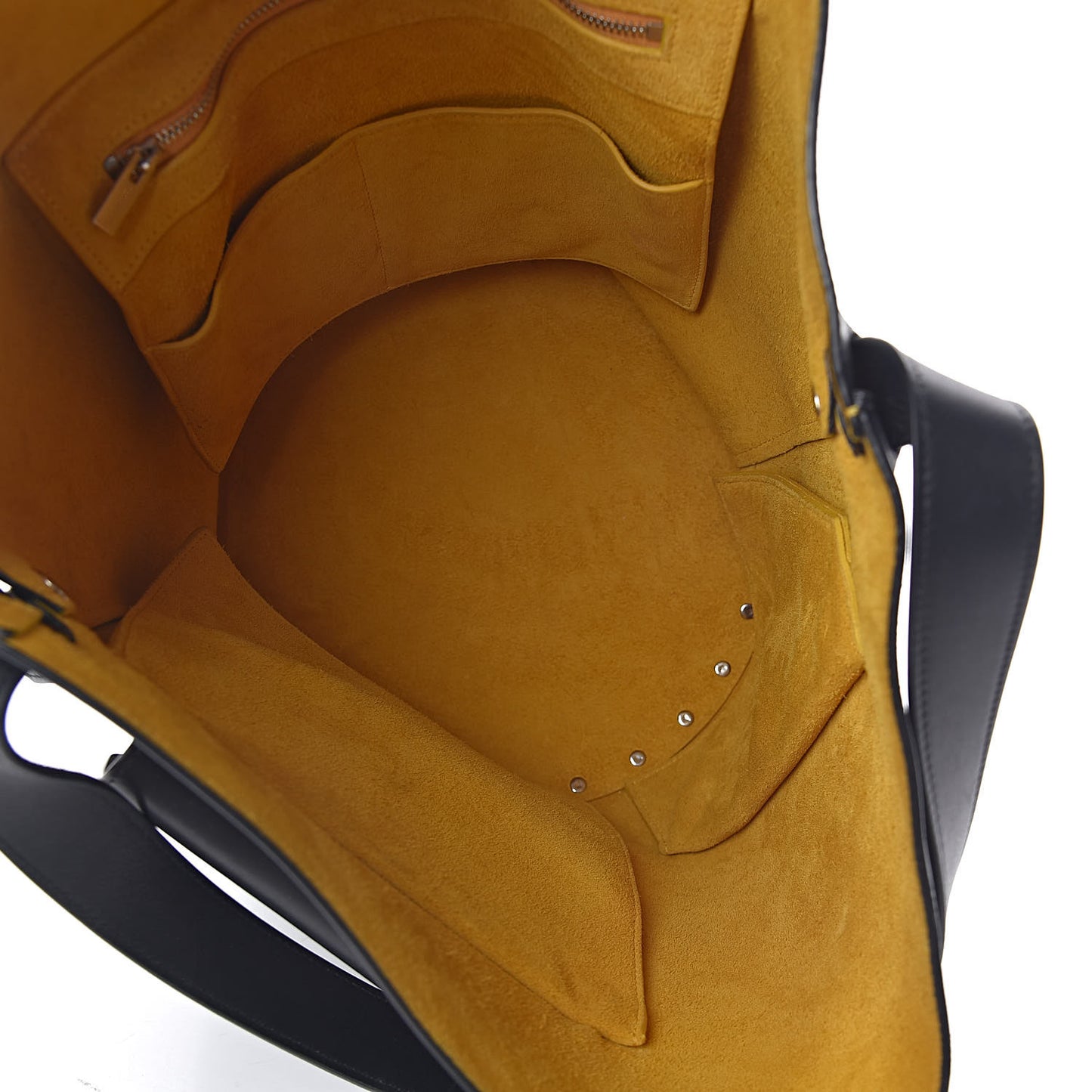 Natural Calfskin Biker Bucket Shoulder Bag Black Sunflower