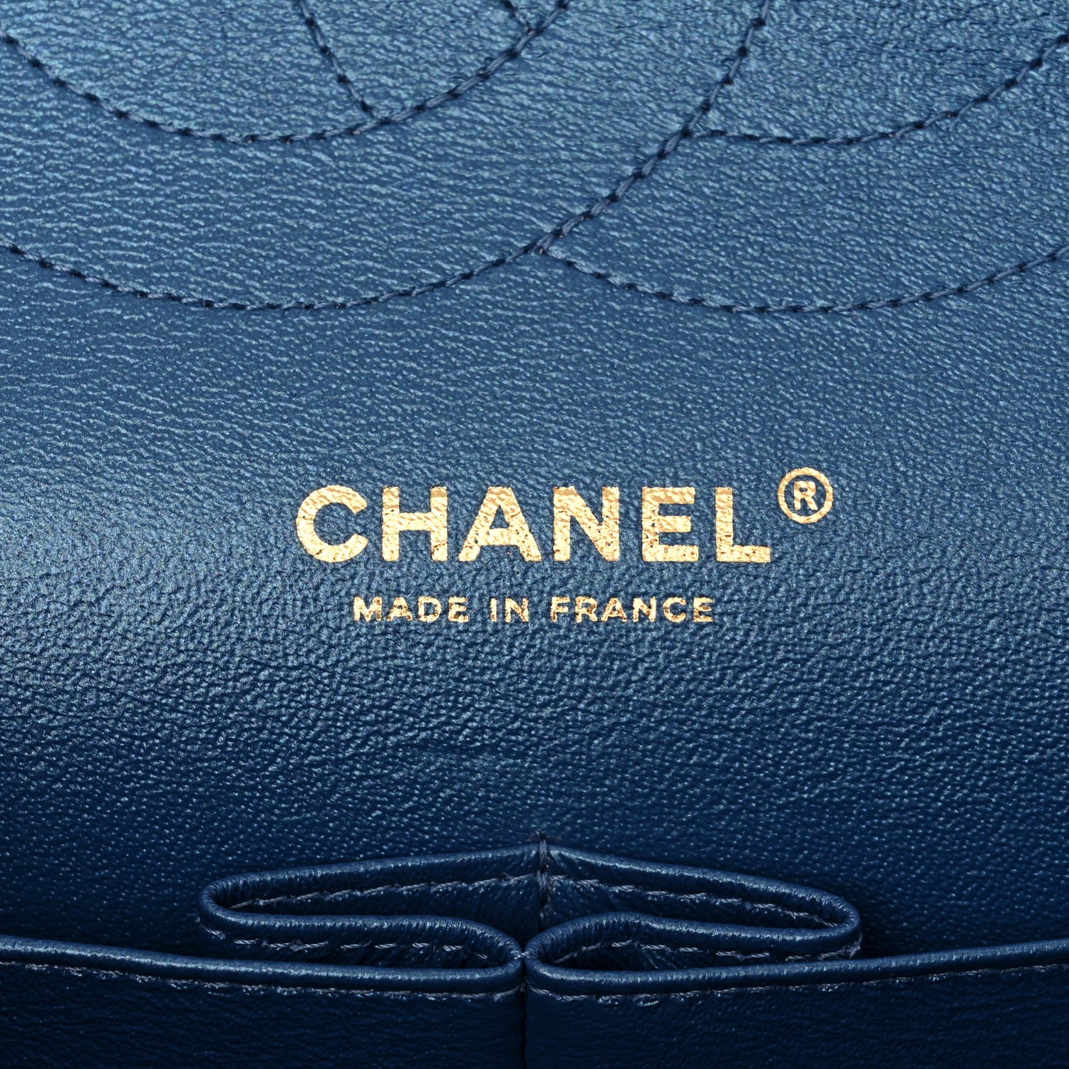 Chanel Iridescent Caviar Quilted Jumbo Double Flap Dark Blue 6 of 11