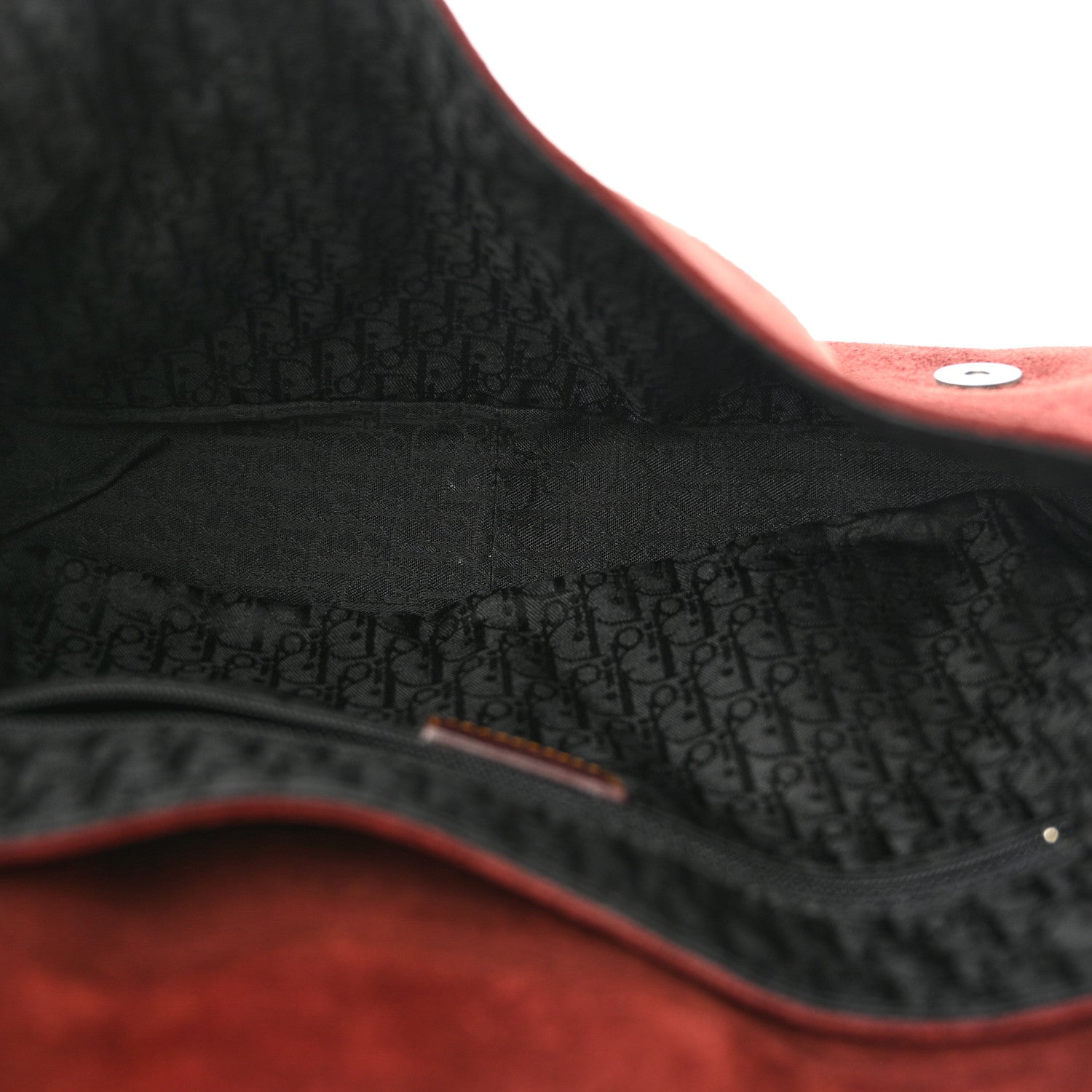 Christian Dior Suede Calfskin Medium Gaucho Double Saddle Burgundy 5 of 13