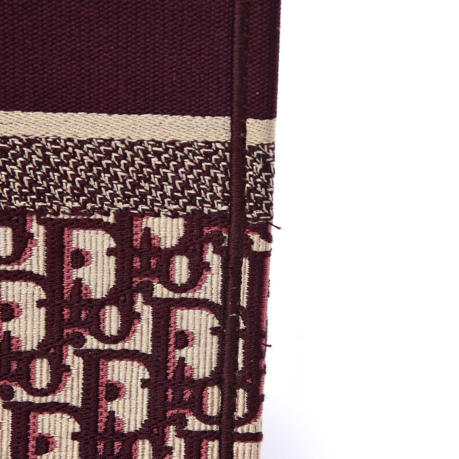 Christian Dior Oblique Medium Book Tote Burgundy Multicolor 11 of 11