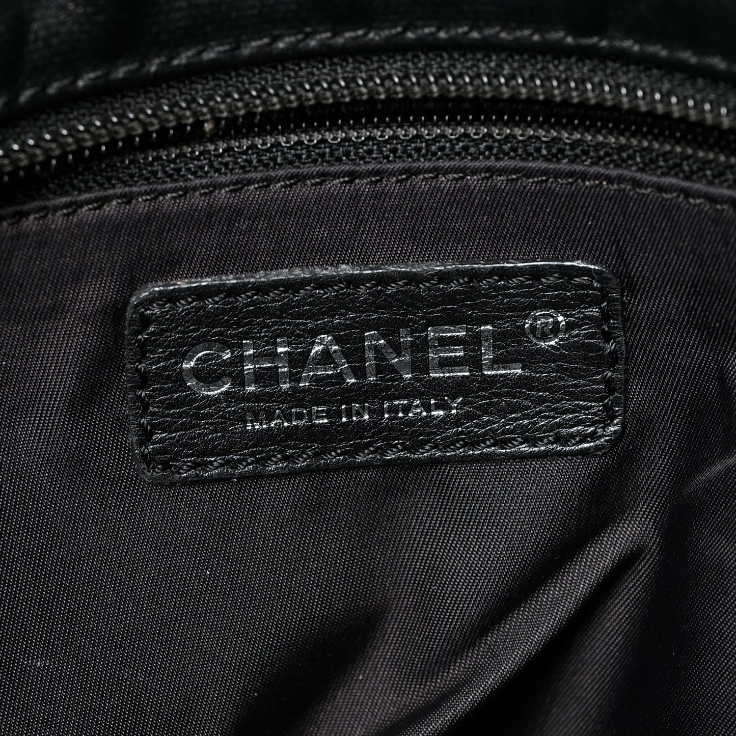 Coated Canvas Quilted Large Paris Biarritz Tote Black