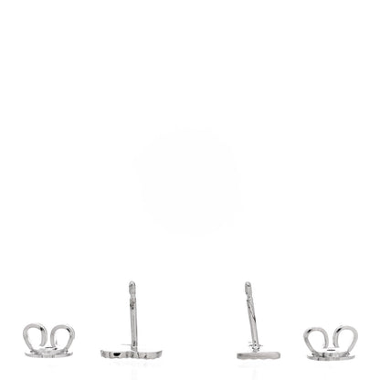 Gucci 18K White Gold Diamond Icon Asymmetric Stud Earrings 3 of 5