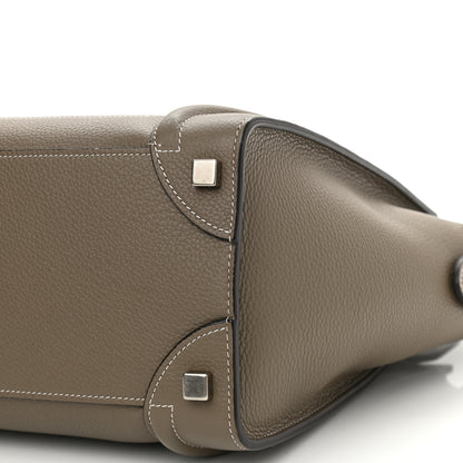 Celine Drummed Calfskin Micro Luggage Souris 10 of 12