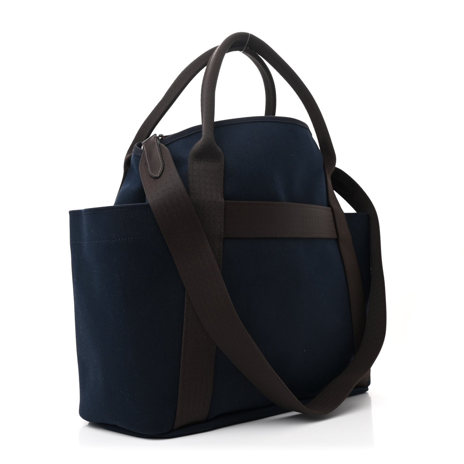 Hermes Toile Sac De Pansage Groom Bleu Navy Feu 3 of 12