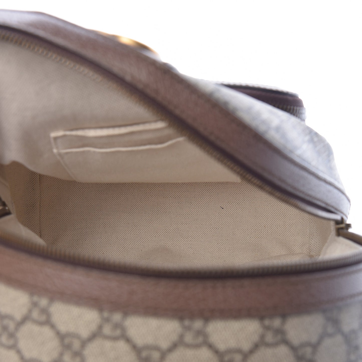 GG Supreme Monogram Calfskin Web Small Ophidia Day Backpack Beige Ebony New Acero