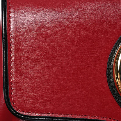 Gucci Vitello Palmellato Lux Bi-Color Small Arli Flap Shoulder Bag New Cherry Red Black 8 of 14