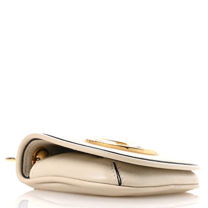 Gucci Roxy Calfskin Blondie Card Case Wallet with Strap Mystic White 4 of 10