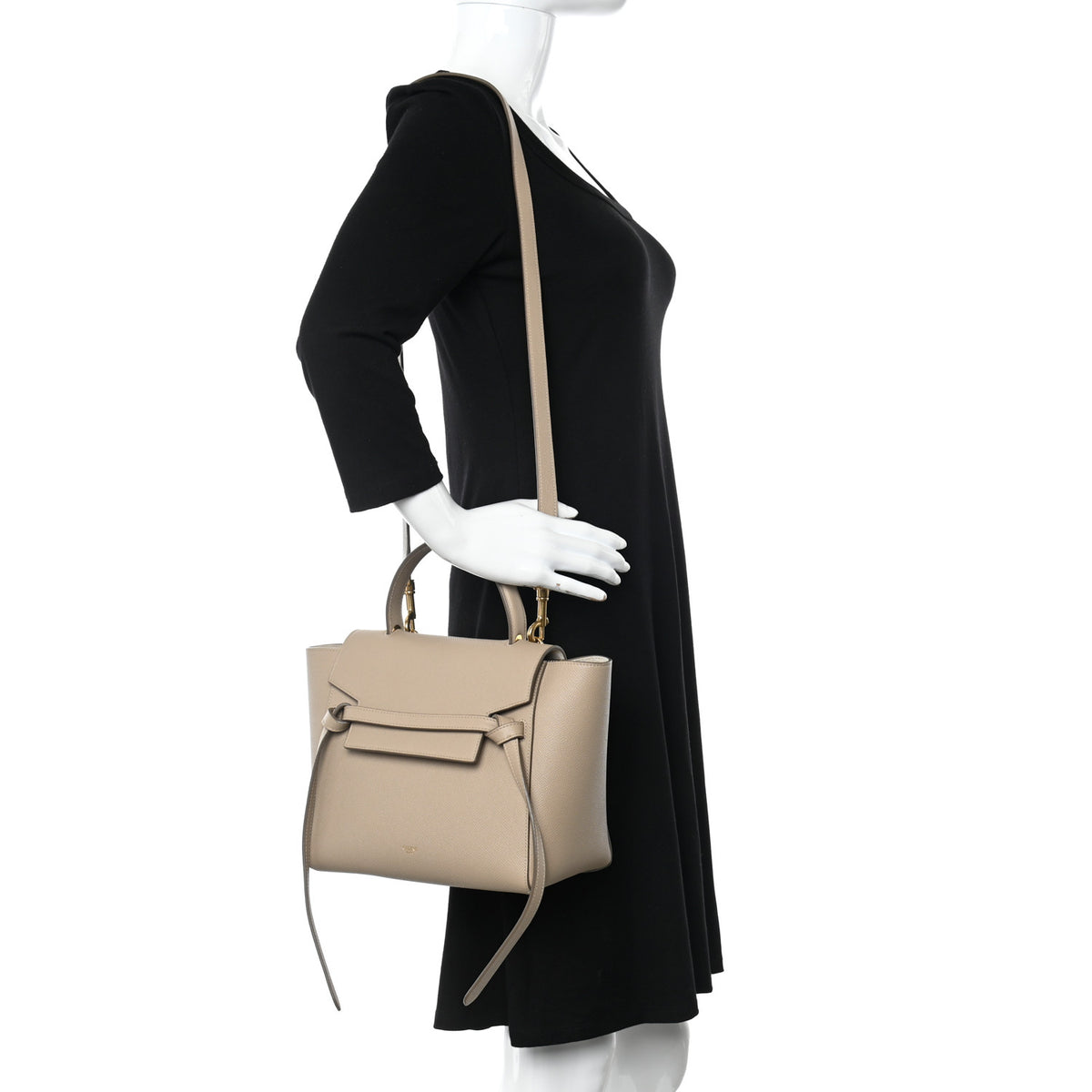 Celine Grained Calfskin Micro Belt Bag Light Taupe 2 of 10