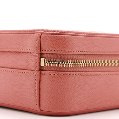 Chanel Caviar Quilted CC North South Filigree Vanity Case Pink 10 of 10